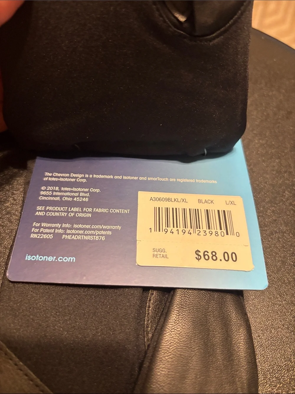 Isotoner Women's Touchscreen Gloves in Black - Picture 2 of 10